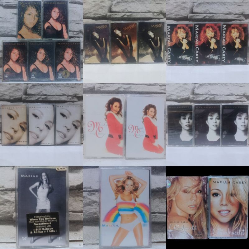 Kaset Mariah Carey Emotions Music Box Merry Christmas MTV Unplugged Daydream Butterfly #1's Glitter 