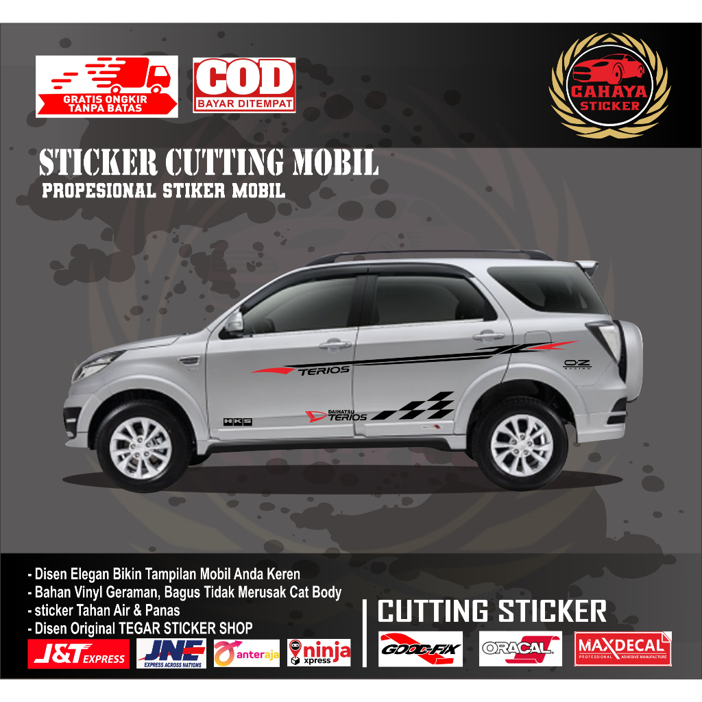 sticker mobil terios sticker mobil daihatsu terios sticker lis mobil dahatsu terios sticker mobil