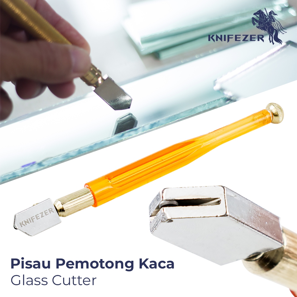 

Pisau Pemotong Kaca Glass Cutter Diamond Cutting Tool - L9 - Golden