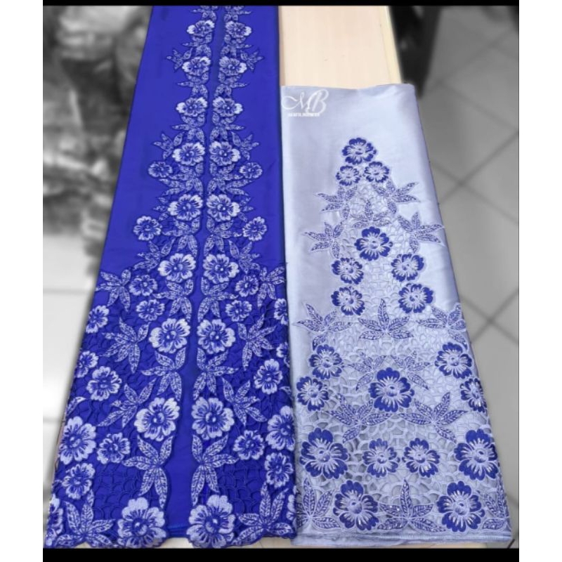 Bahan Baju Abaya Taveta Bordir dan Payet/Bahan Taveta Silky/Motif Bordir Mulz-5