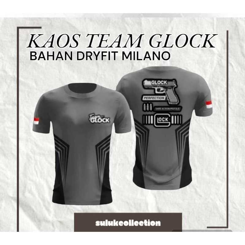 Terbaru Kaus desain taktis tim Glock/kaos reglan printing team glock19/jersey glock19