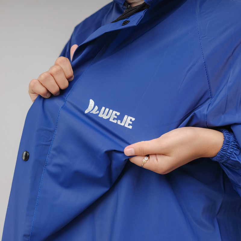 Mantol Hujan Wanita Dewasa Stelan Rok WEJE Original Anti Rembes Bahan PVC Jas Hujan Dewasa Setelan M