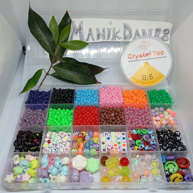 MB4 - Diy Pernak Pernik Gelang 1 Box Mute Manik Manik Pasir - Diy Manik Manik Gelang Aesthetic