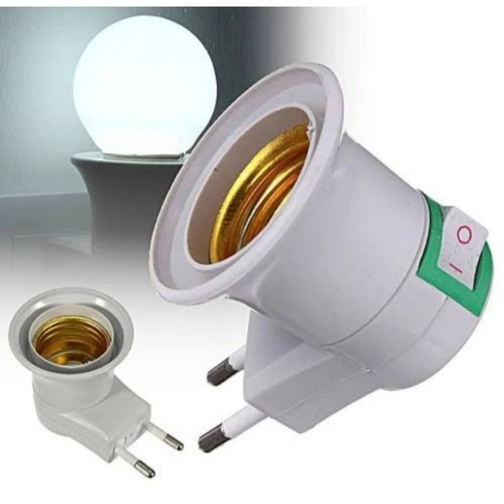 Fitting Lampu Colok dan Saklar Fitting Lampu Kombinasi Steker Lampu