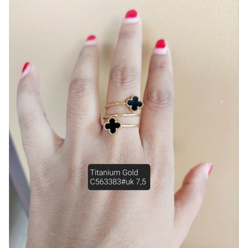 cincin clover titanium spiral model lilit