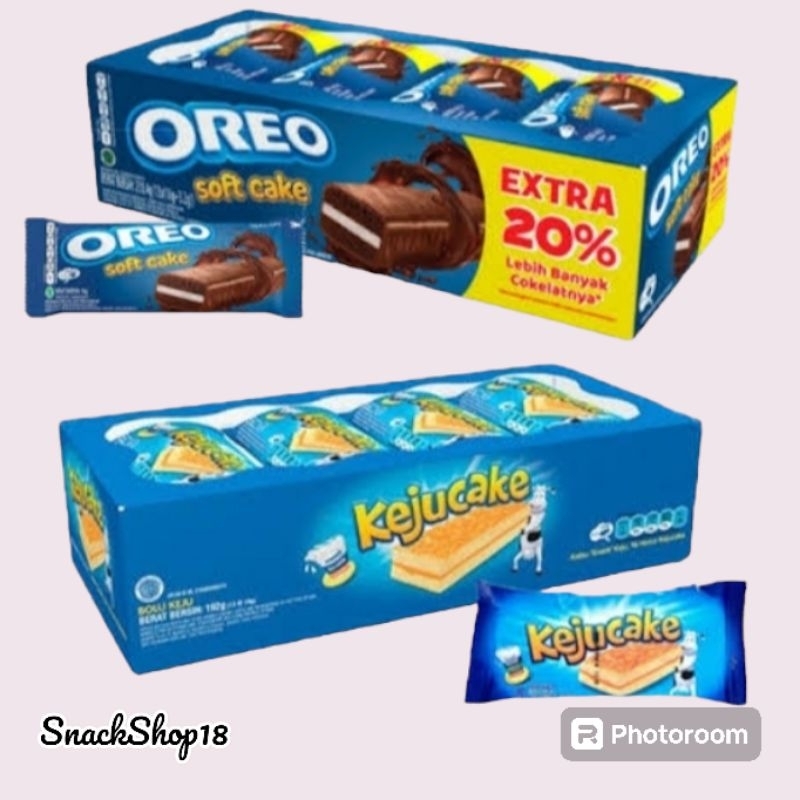 

Oreo Soft Cake Dan Kraft keju cake | 1 box isi 12 bungkus