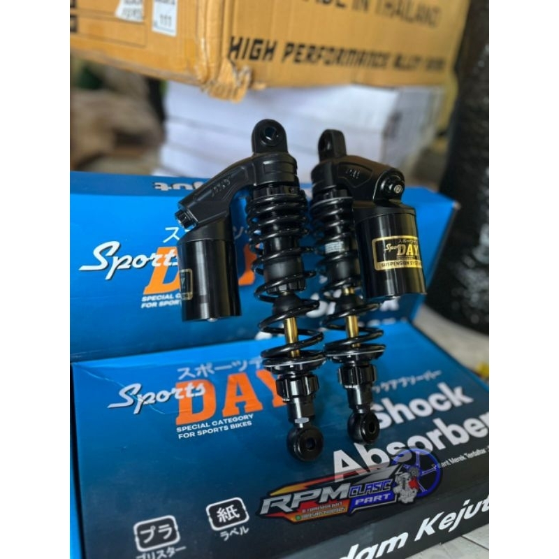 skok tabung day vseries black as gold size 280mm shok belakang tabung ukuran 280mm shok copy rcb