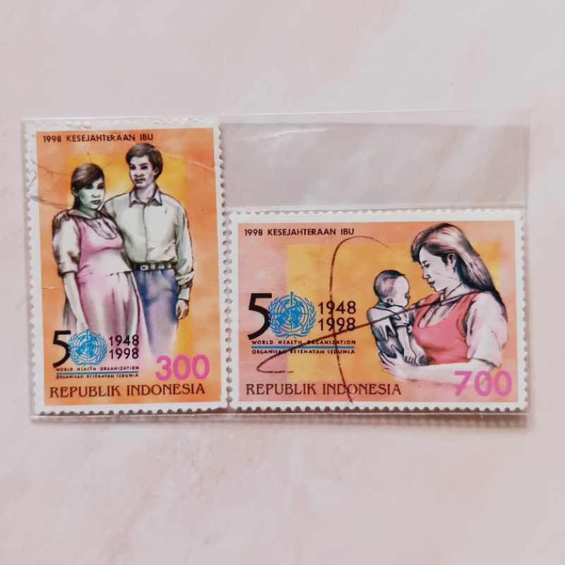 

(AC) Perangko Indonesia 1998 50 Tahun WHO Set Lengkap 2pcs Used