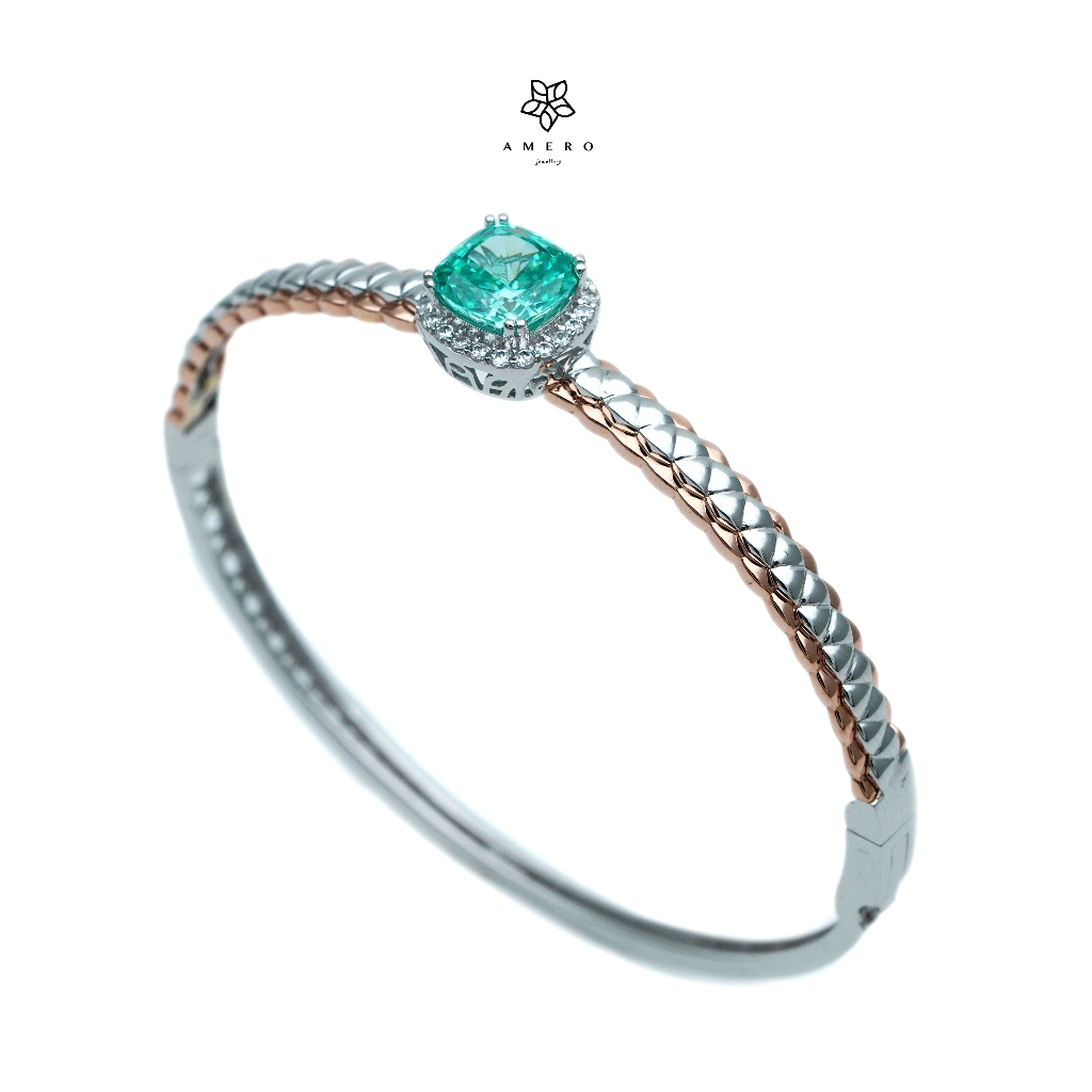 Amero Jewellery Gelang 17K Morraine 52 - Amero Jewellery Morraine 17K White Gold Bangle 52