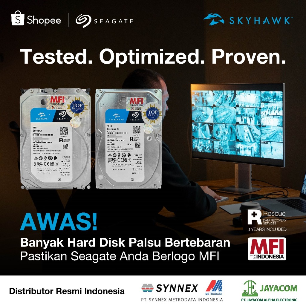 HARDDISK 2TB MFI SKYHAWK GARANSI 3 TAHUN RESMI