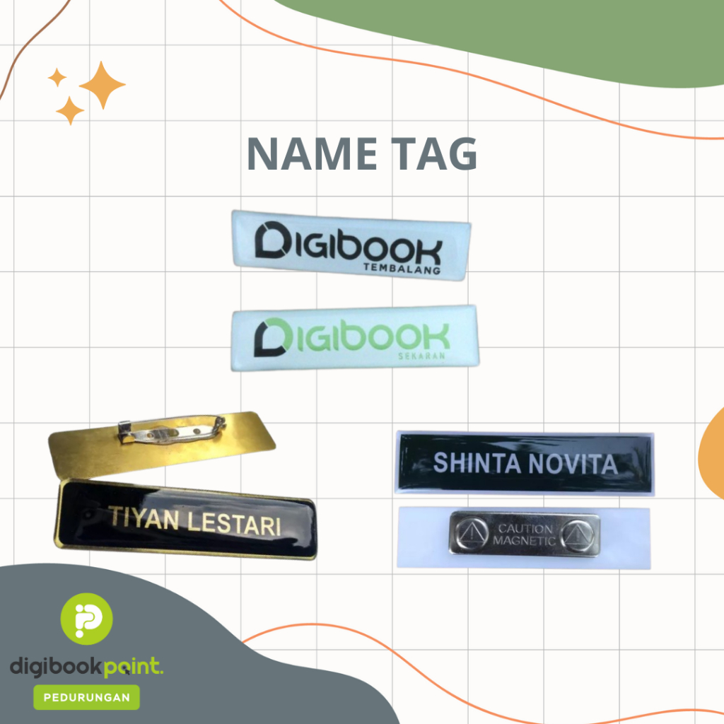 

Name Tag Magnet Kuningan / Name Tag Kuningan Dada / Pin Nama Dada