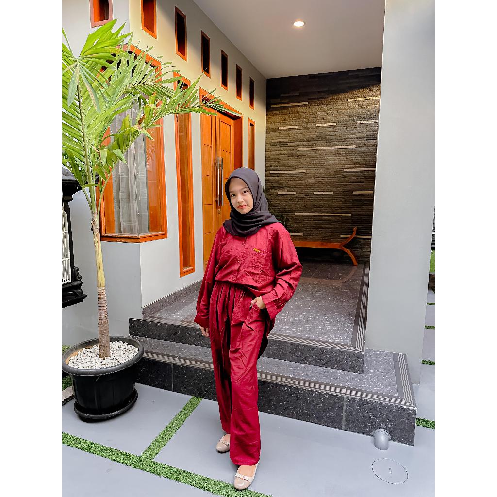 [COD]Aisha Setcell One set Rayon wanita kekinian / Setelan wanita kekinian/ baju setelan kekinian / 