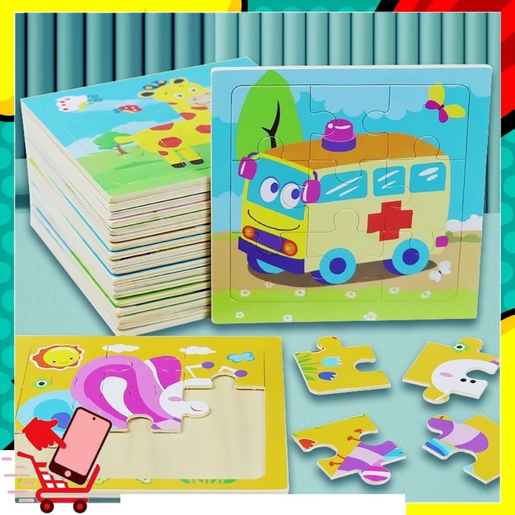 FPS PUZZLE ANAK JIGSAW WOODEN PUZZLE KAYU ANAK PUZZLE ANAK KARAKTER LUCU MAINAN ANAK EDUKASI MURAH