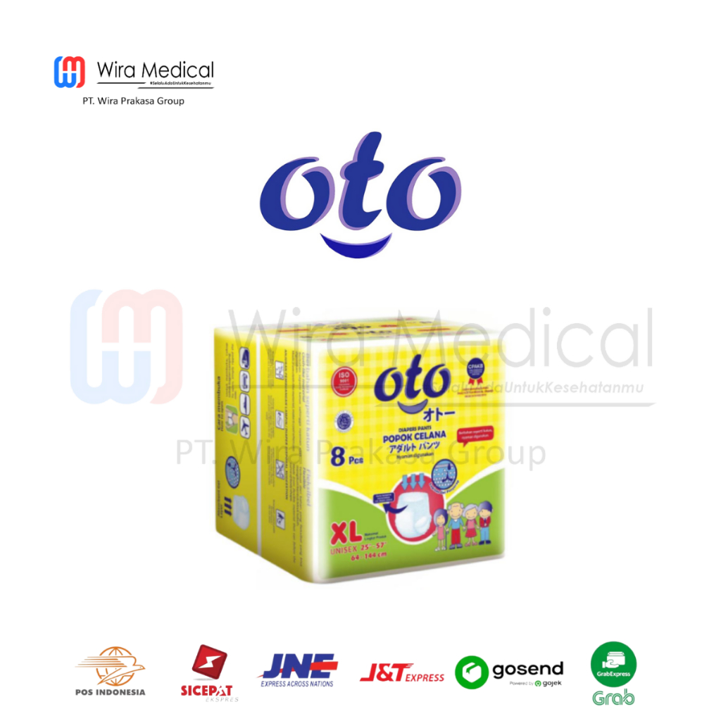 Pampers Dewasa Celana - OTO - Untuk Orang tua, Isi 8's, Tipe bentuk celana, Kualitas 100% Original