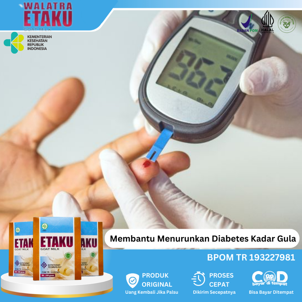 

Susu Mengatasi Diabetes, Penurun Gula Darah, Memperbaiki Pankreas, Kencing Manis, Menurunkan Diabetes, Atasi Kadar Gula Darah, Mengatasi Badan Lemas dan Lelah, Mencegah Penurunan Berat Badan Atasi Dengan Etaku Goat Milk 100% Original