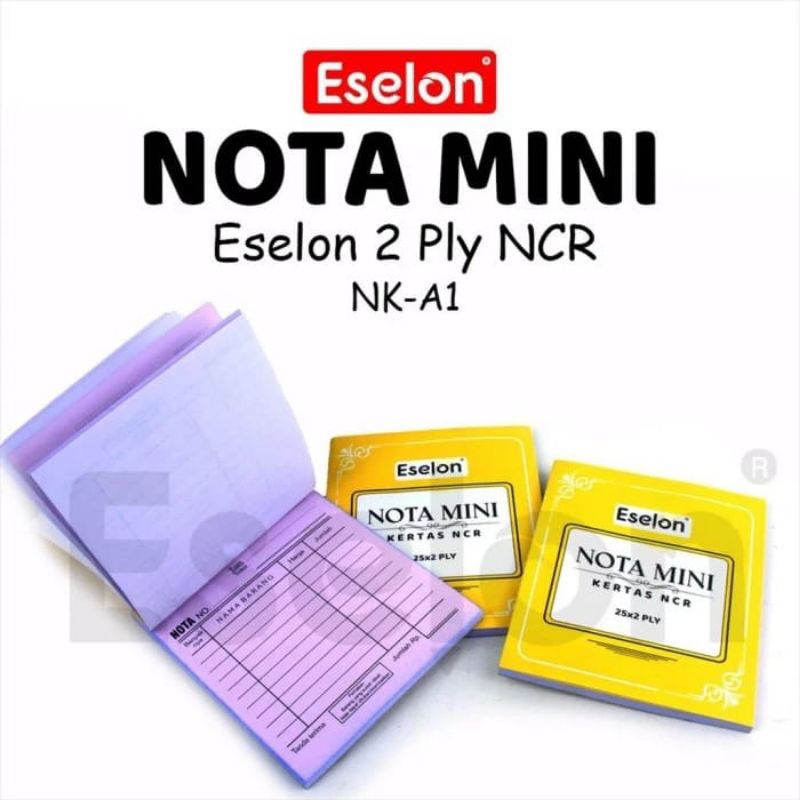 

Nota kontan kecil 2ply / nota mini eselon / nota kontan mini 2 ply