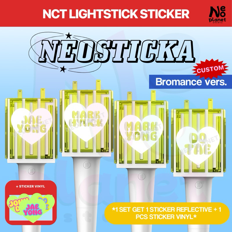 [neoplanet] PRE ORDER NEOSTICKA BROMANCE STICKER REFLECTIVE LIGHTSTICK NCT 127 DREAM CUSTOM MEMBER T