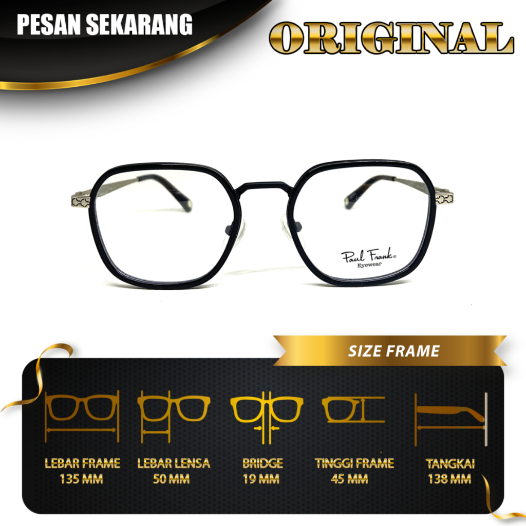 Frame Kacamata Original Paul Frank Size 50