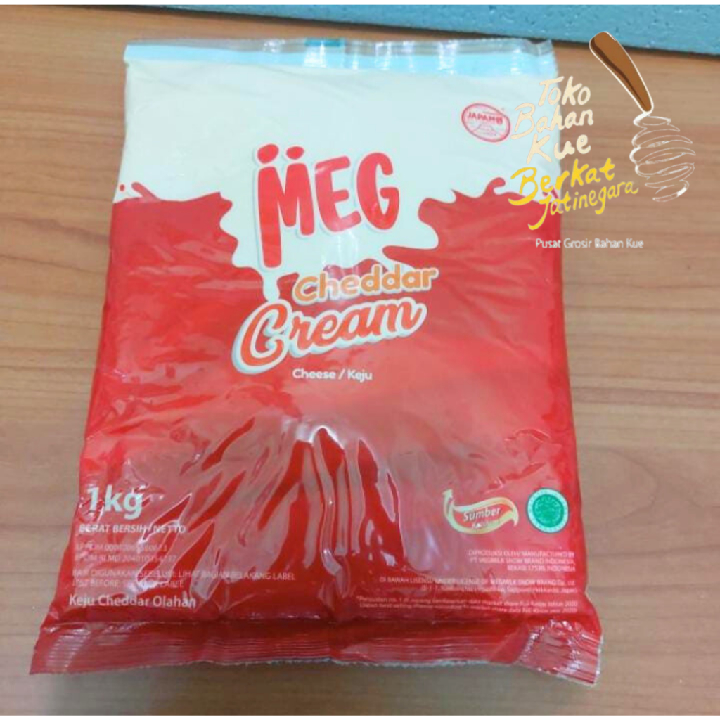 

MEG CHEDDAR CREAM CHEESE 1 KG / FILLING KEJU CREAM