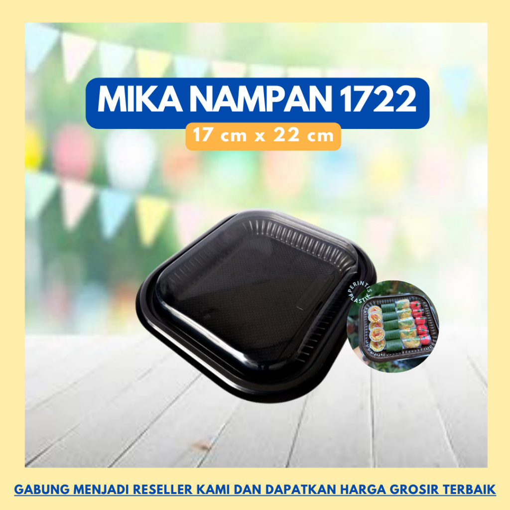 Mika Nampan 1722 @pcs/Mika Nampan Kecil + Tutup