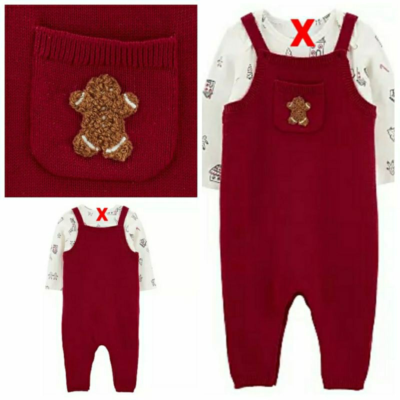 Jumpsuit/Overall Rajut Carter's Baby unisek (NB dan 3m)