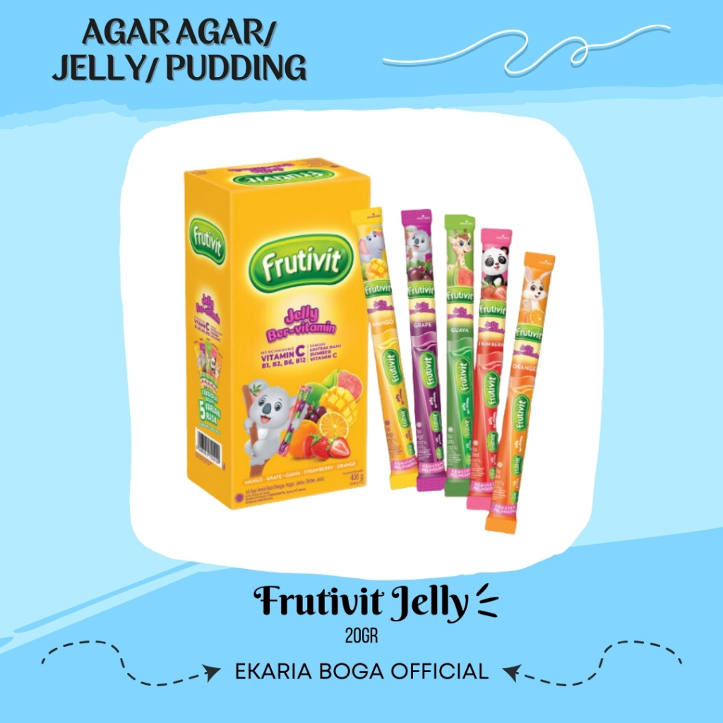 

JELLY | AGAR AGAR | PUDDING | FRUTIVIT JELLY BER - VITAMIN | JELI AGAR ANEKA RASA | STICK | FRUTIVIT JELLY 20GR