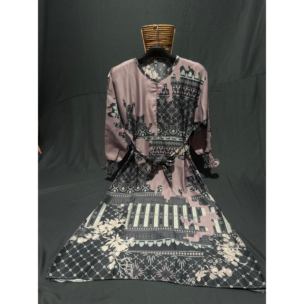 GAMIS SUPER JUMBO ROSALIE DRESS // Gamis MAXMARA LUX IMPORT ADEM JUMBO LD UP TO 140-8