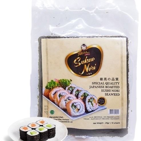 

SUSHI NORI SUSHI - SEAWEED SPESIAL (HALAL) 10 SHEETS SUSHI ROASTED - RUMPUT LAUT PANGGANG