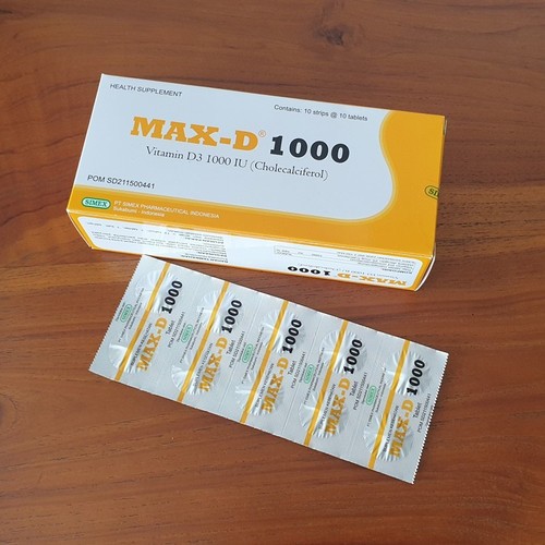 MAX-D VITAMIN D3 1000 IU BOX 100 TABLET