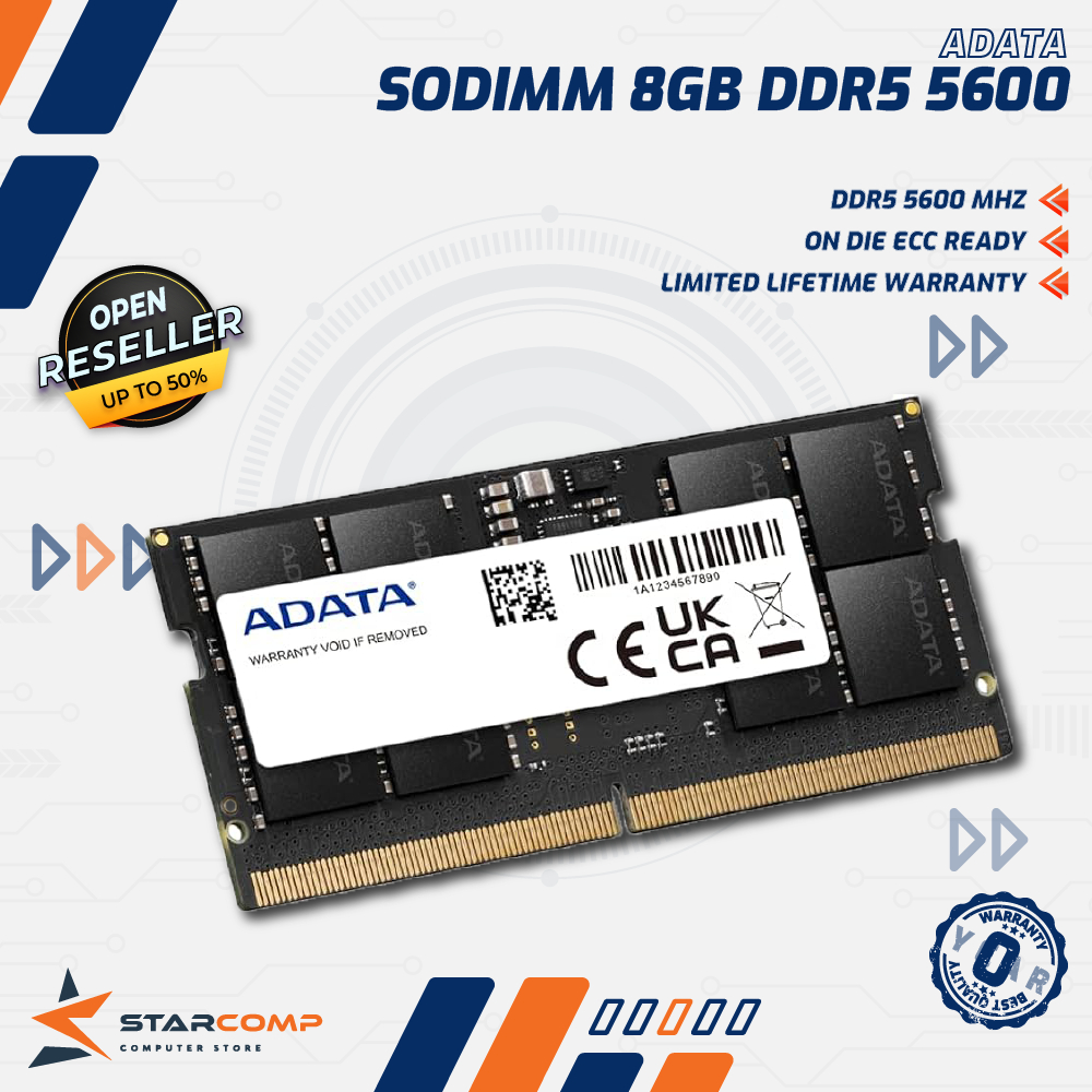 ADATA DDR5 8GB / 16GB / 32GB 5600MHz SINGLE SODIMM Memory Laptop DDR5