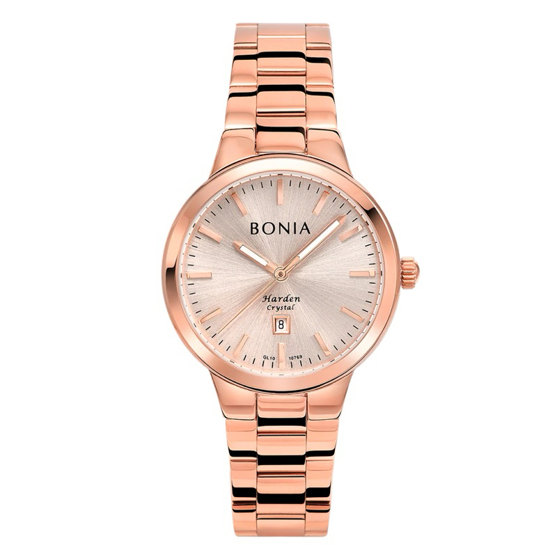 Jam Tangan Wanita Bonia B10769-2572 Elegance Women Original Jam Tangan Cewek Bonia Rose Gold Kotak J