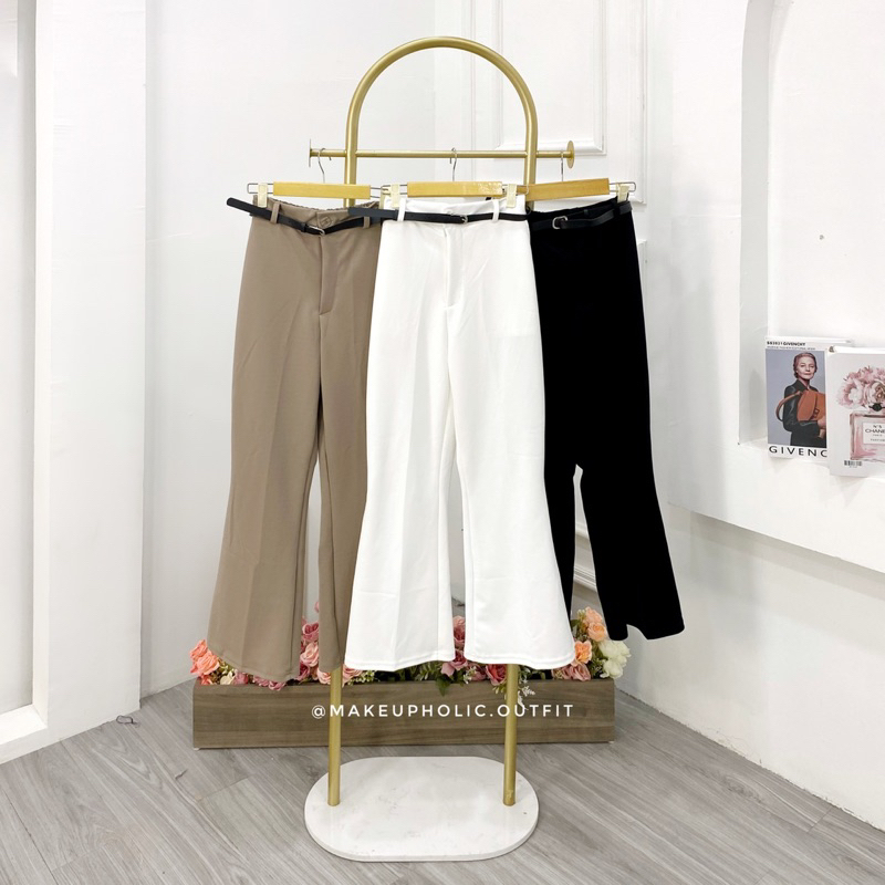 celana cutbray scuba crepe + belt