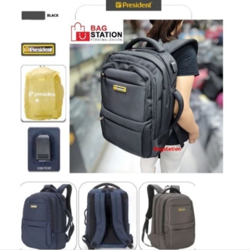 BACKPACK LAPTOP PRESIDENT 21L ORIGINAL HITAM TAS RANSEL LAPTOP PRESIDENT ORIGINAL TAS PUNGGUNG TAS P