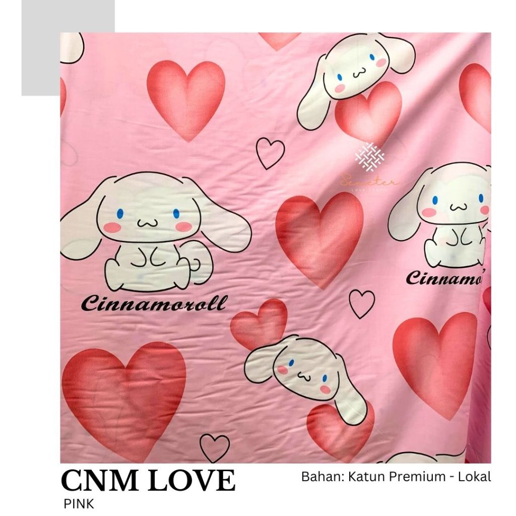 Kain Meteran Motif CNM Love