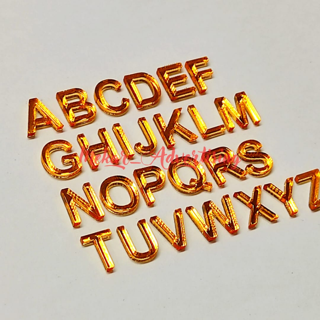 HURUF AKRILIK GOLD | ANGKA AKRILIK GOLD | HURUF ABJAD AKRILIK GOLD | HURUF ALFABET AKRILIK GOLD | HU
