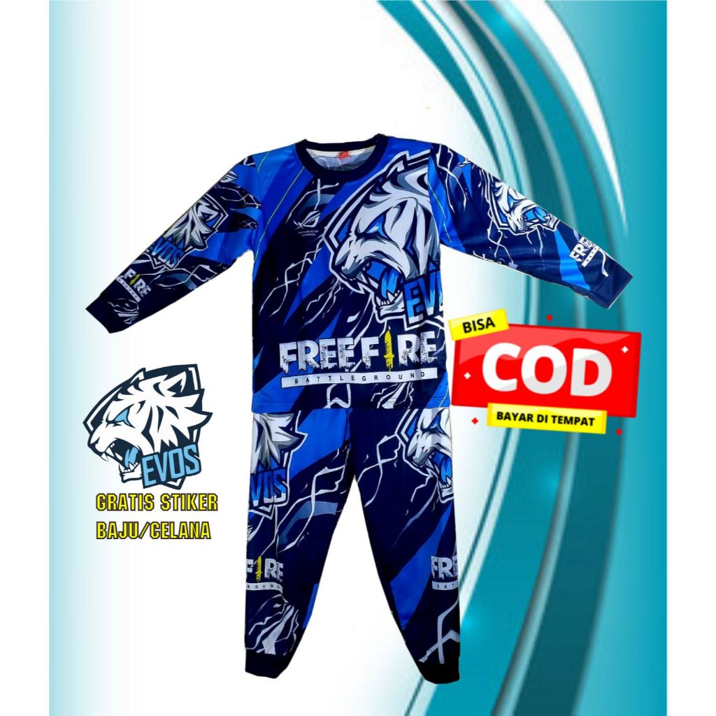 H BAROQAH | SETELAN EVOS ANAK LAKI LAKI | BAJU FF ANAK LAKI LAKI | JERSEY ANAK GAMING ESPORT ANAK LA