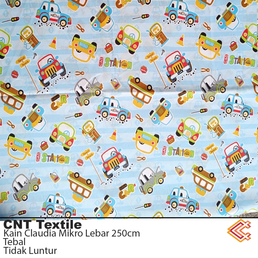 CNT Kain piyama 250 cm Meteran Polymicro Microtex Karakter 24