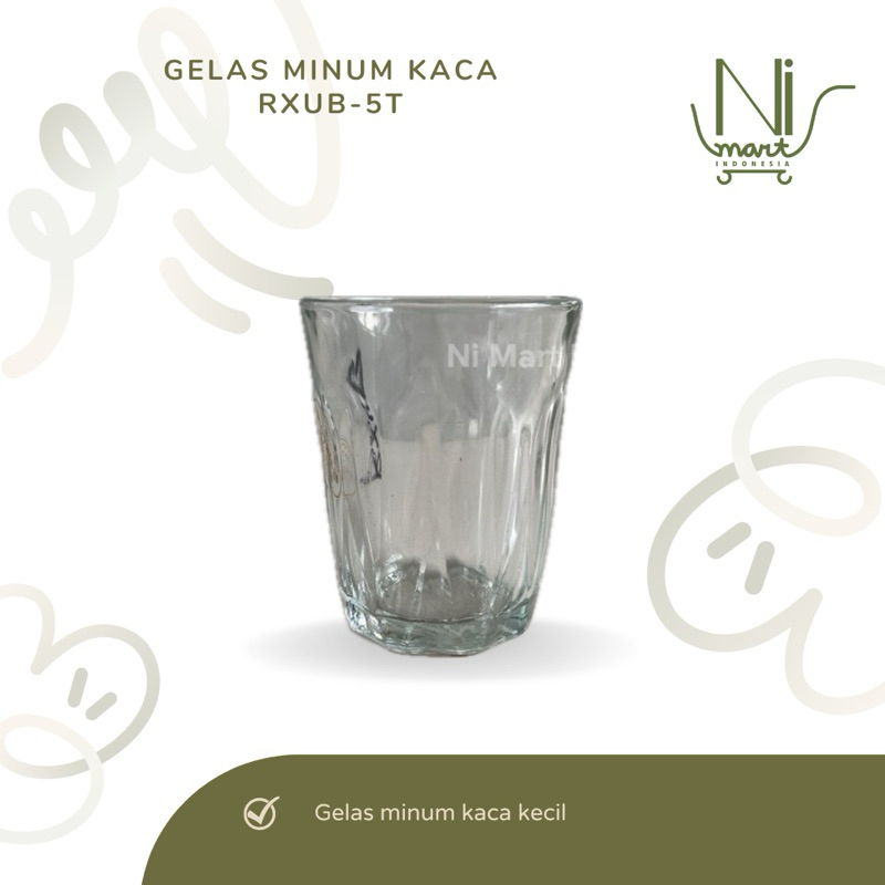 Gelas Minum RXUB-5T Gelas Mini Air Shot Kopi Kecil Kaca Kedaung Astetik Good Quality Kaca Teh Bumbu 