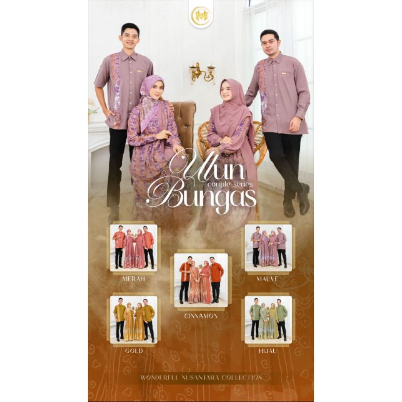 ULUN BUNGAS COUPLE by MAKS HIJAB#Couple PO 29 April#Estimasi Ready Pusat 31 Mei