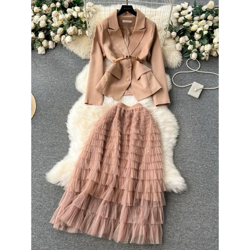 Dress wanita korea freesize hitam coklat