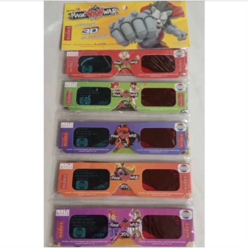 Mainan kacamata 3D dimensi kertas