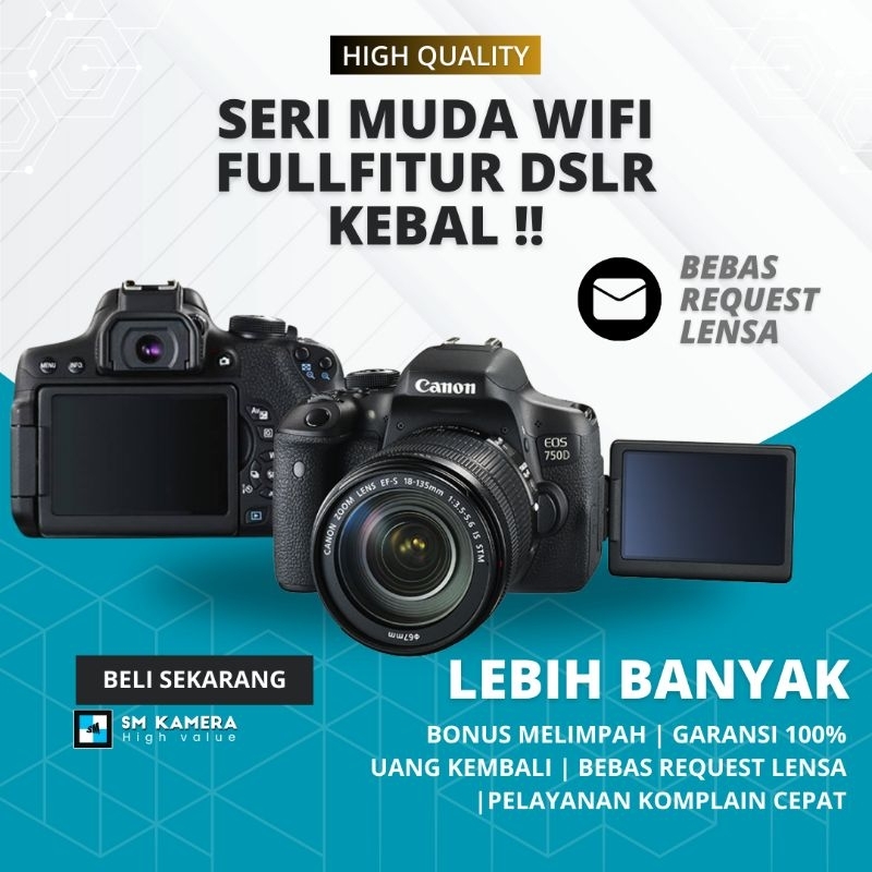 Kamera Berkarya | DSLR CANON 800D 750D CANON 700D CANON 600D BEBAS PILIH LENSA KAMERA DSLR MURAH
