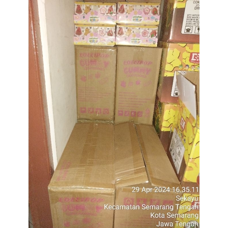 

Piscoklegit_ Permen Lunak Lolipop Aneka Rasa Gummy Fruit Lollipop Box Isi 30 Pcs