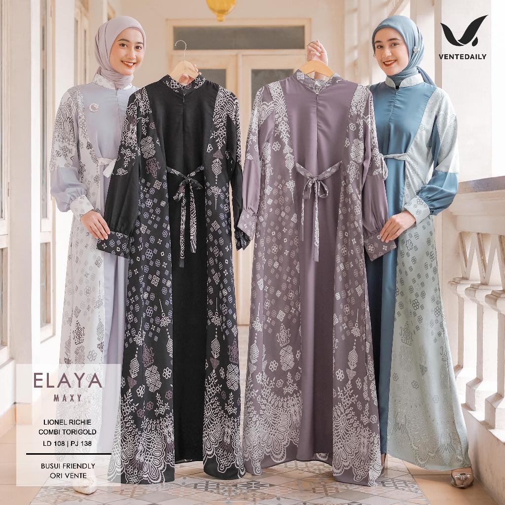 ELAYA MAXY BY VENTEDAILY DRESS GAMIS OUTFIT CEWEK OUTFIT WANITA OUTFIT KEKINIAN