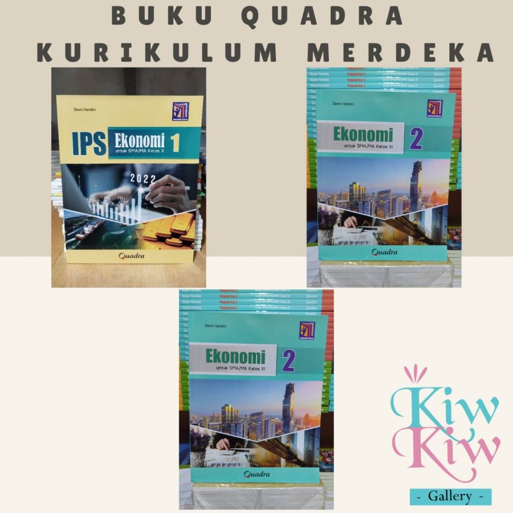 Buku IPS Ekonomi Kelas 10, 11, 12 SMA/MA Kurikulum Merdeka - Quadra