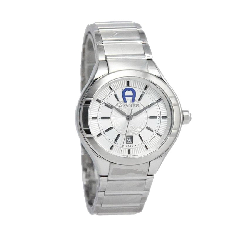 AIGNER A102105 Cortina Jam Tangan Pria Analog-Silver Original