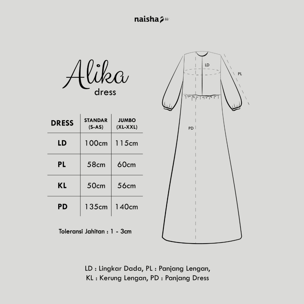 Naisha Official - Naisha Lite Alika Dress | Dress Motif Floral Etnic | Gamis Rayon Motif-6