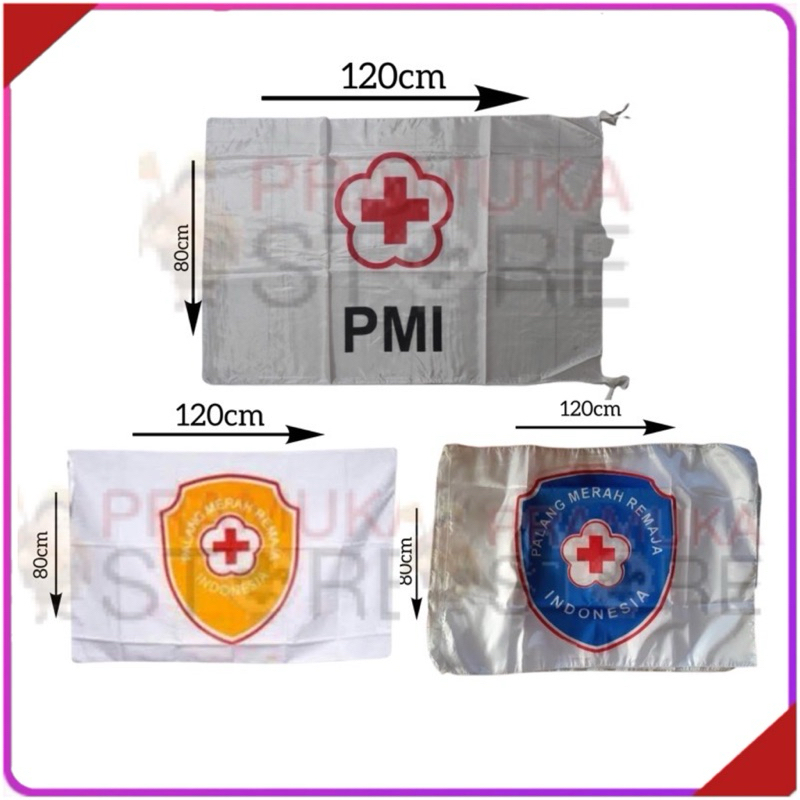 Bendera Palang Merah 80 x 120cm bendera Pmr wira | bendera pmr madya | bendera pmi | bendera palang 