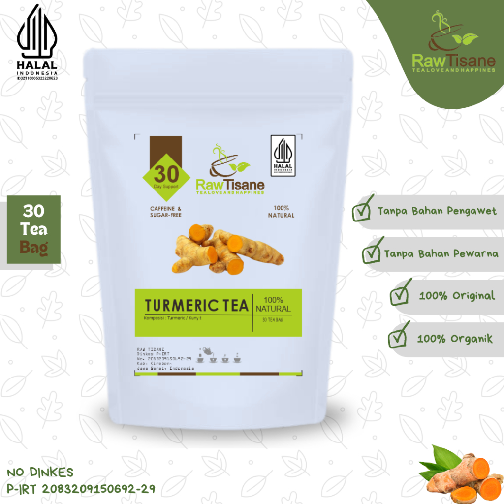 

RAW TISANE Turmeric Tea : Teh Celup Kunyit All Varian Isi 30 Tea Bag