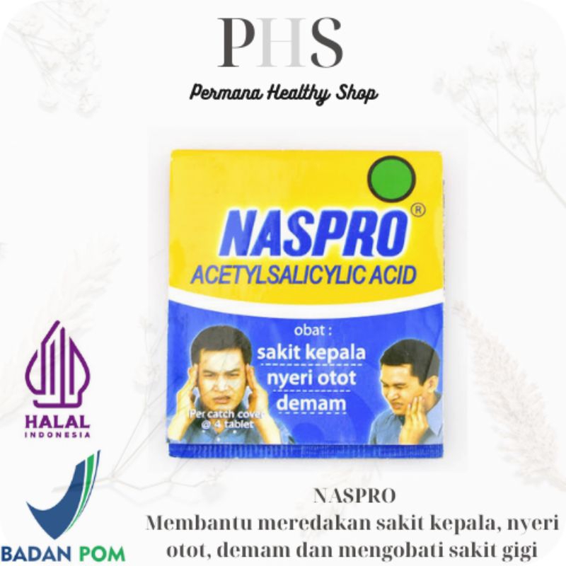 NASPRO / NASPRO Obat Sakit Gigi / NASPRO Obat Demam dan Nyeri Otot / Naspro 1 Strip